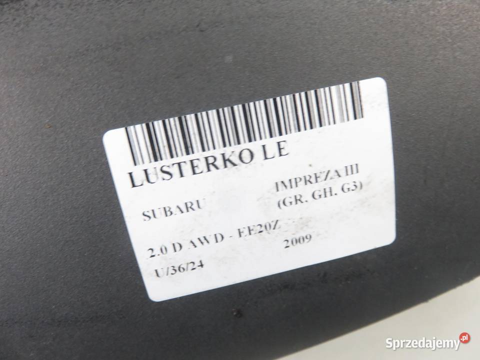 LUSTERKO LEWE SUBARU IMPREZA III 9 PIN GR GH G3