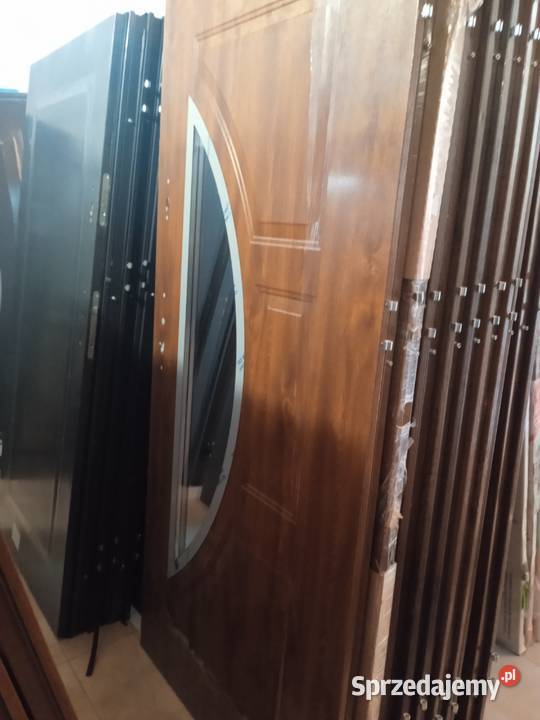 Drzwi Stalowe 80 Nowe Kompletne dąb bielony Poznań