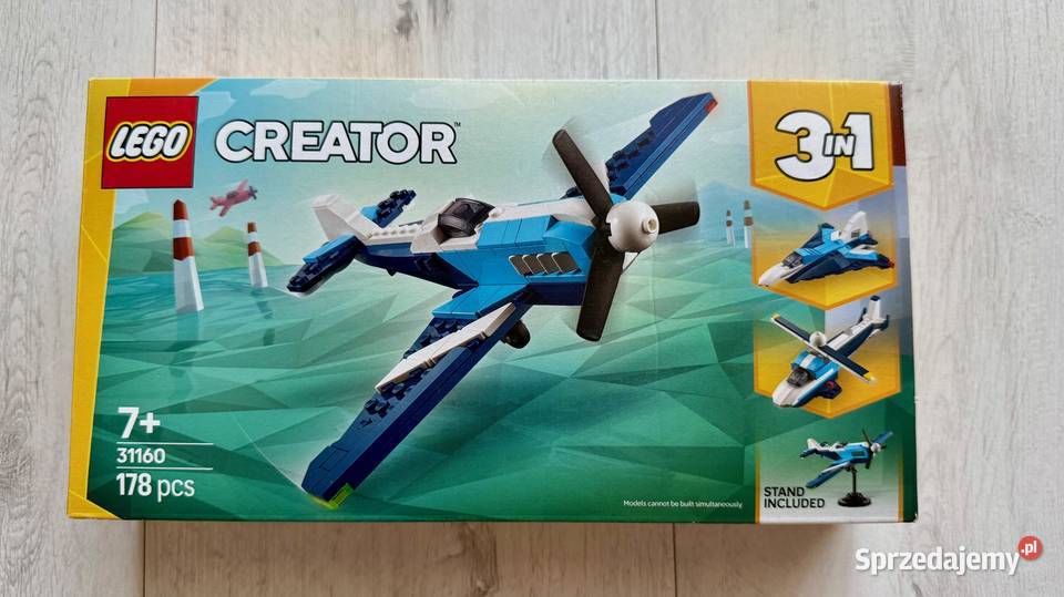 NOWE LEGO Statek powietrzny samolot wyścigowy Klocki Łódź