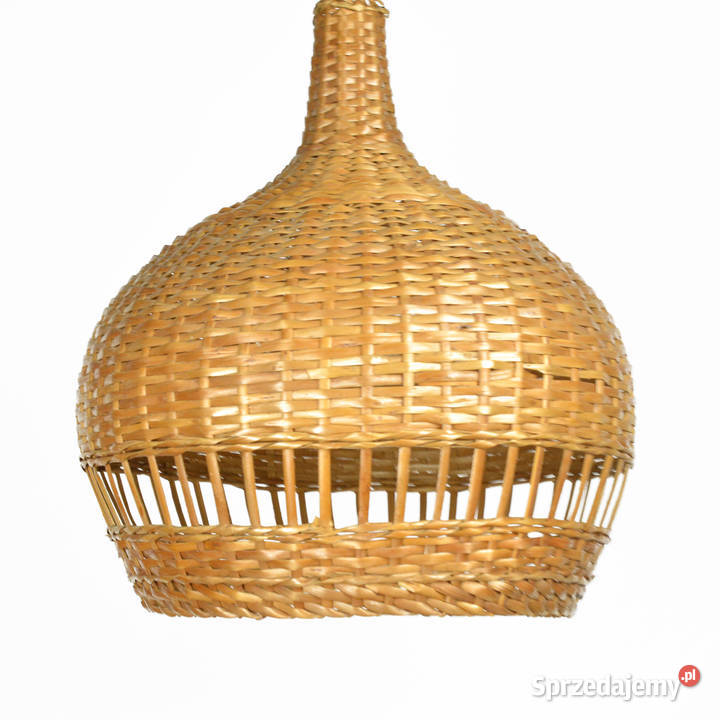 Lampa sufitowa z wiklinowym kloszem Dania lata Warszawa