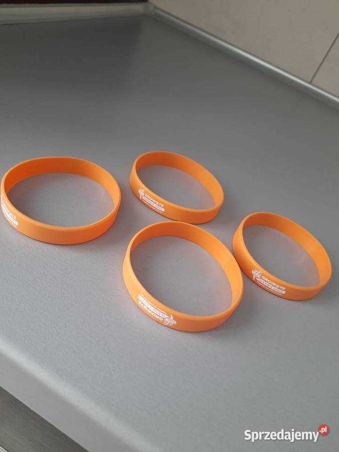 4 nowe gumowe opaski uniwersalne na rękę