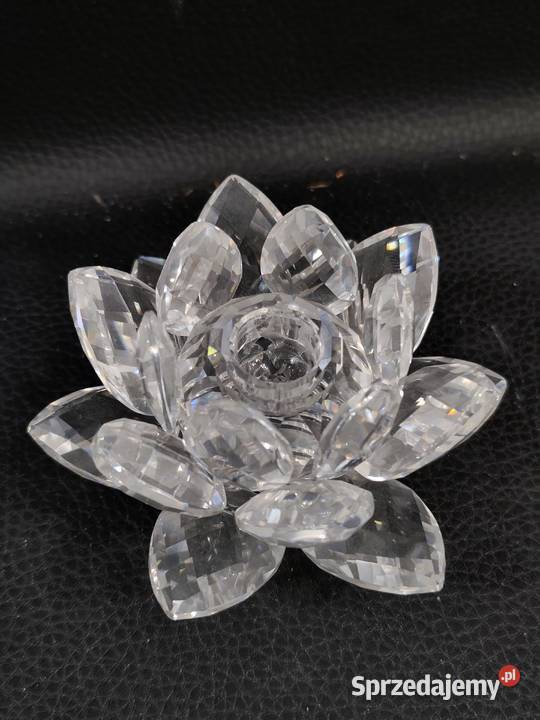 Kryształowe Arcydzieło Świecznik Swarovski Lilia Poddębice sprzedam