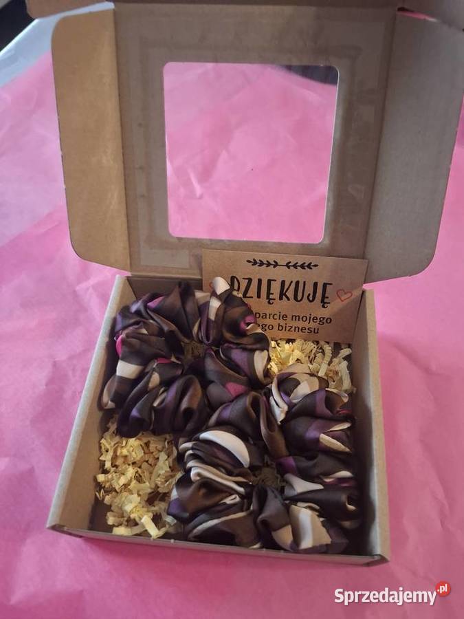 Zestaw mana i córka 2 scrunchie handmade Smolice