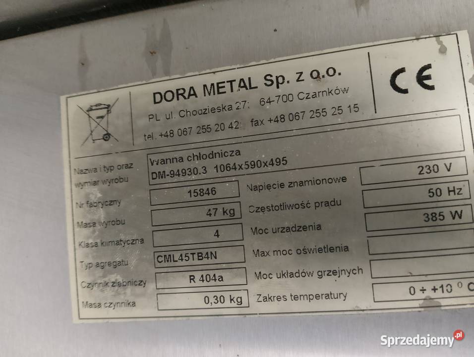 anna chłodnicza w zabudowie z nadstawką DM949303 dolnośląskie Wrocław