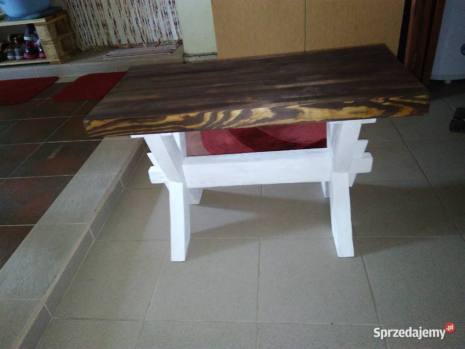 Ława drewniana stolik kawowy rękodzieło świętokrzyskie Radków