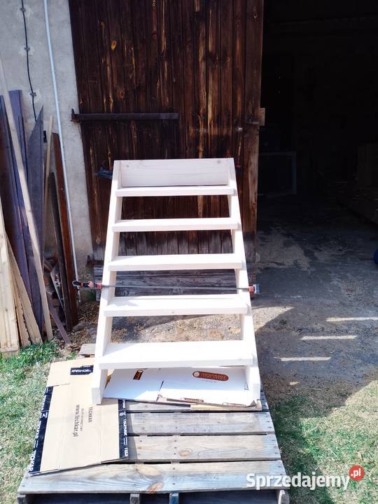 Schody grube 45 mm drewniane ganek taras weranda zachodniopomorskie