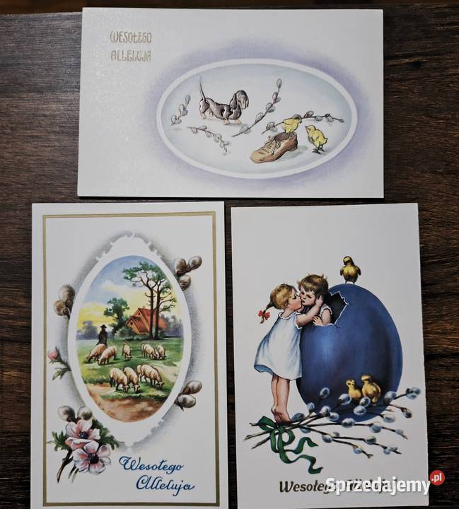 Kartki świąteczne wielkanocne kpl 3 Warszawa