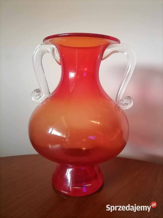Dzban Amfora Szklany Dwa Ucha Tarnowiec PRL dolnośląskie Wałbrzych