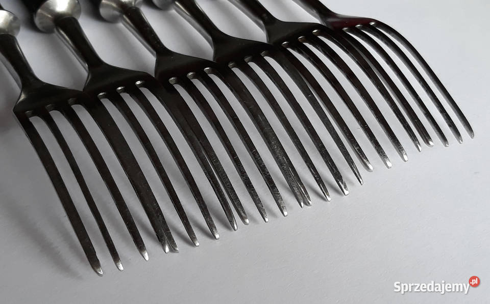 Widelce obiadowe 2 BAKELIT sztućce PRL śląskie Dąbrowa Górnicza