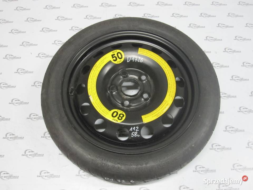 VW GOLF AUDI SEAT ALTEA koło dojazdowe 1257016