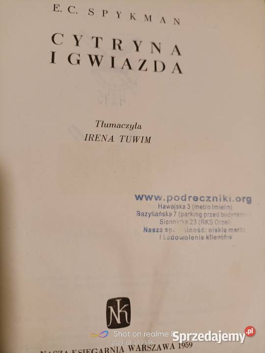 Cytryna i gwiazdy unikat Książki dziecięce literatura piękna - proza polska Warszawa sprzedam