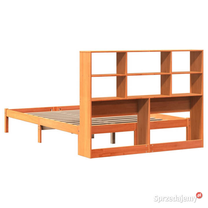 Łóżko z regałem bez materaca lite drewno sosnowe sprzedam