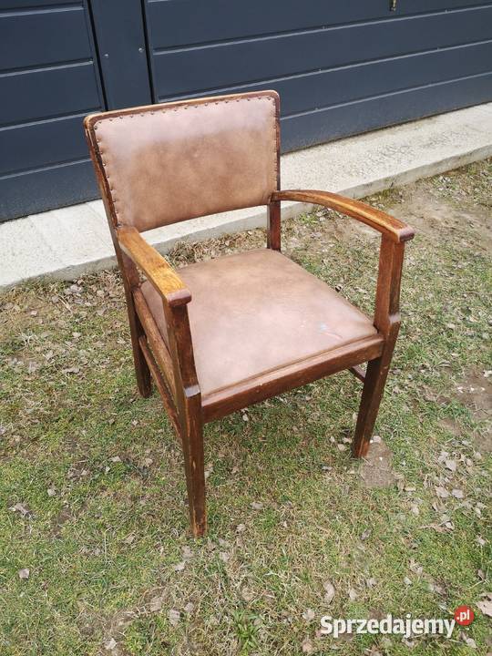 Fotel ART Deco skóra łódzkie Aleksandrów Łódzki