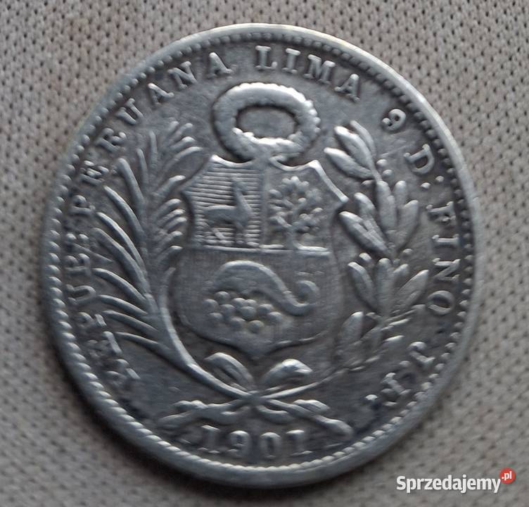 PERU 1901 rJF SREBRO 0900 15 SOL Legionowo