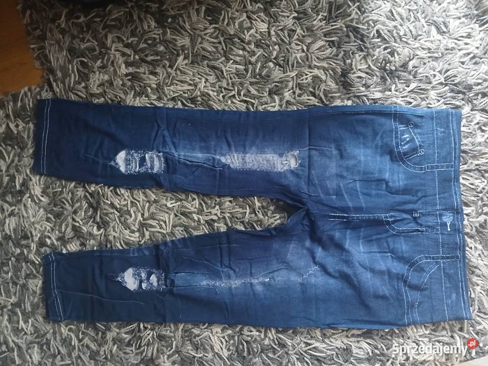Legginsy imitacja jeansu z dziurami małopolskie Chrzanów sprzedam