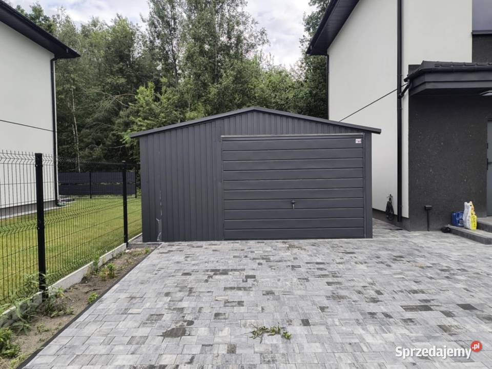 Garaż blaszak grafit Tłuszcz