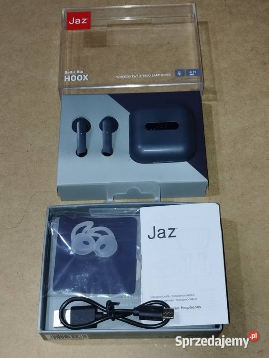 Słuchawki Douszne BT JAZ Hoox Baltic Blu Komplet Witnica sprzedam