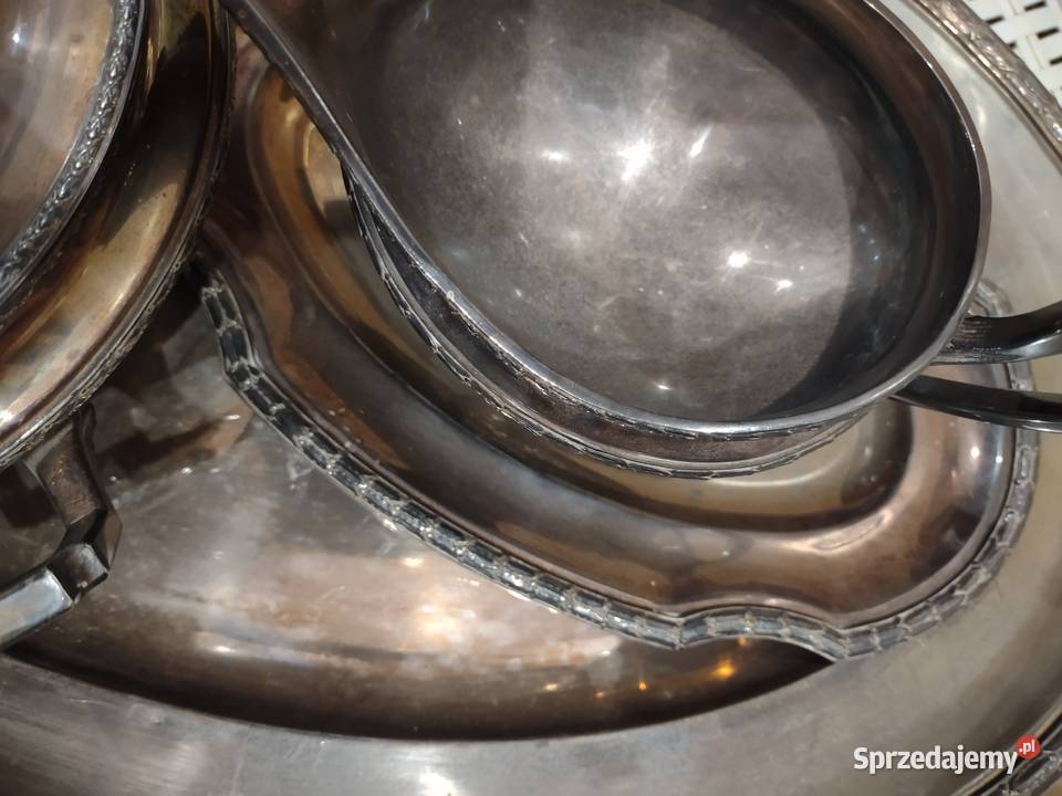 Serwis w Srebrze Wiskemann Belgia Początek XX w Gniezno sprzedam