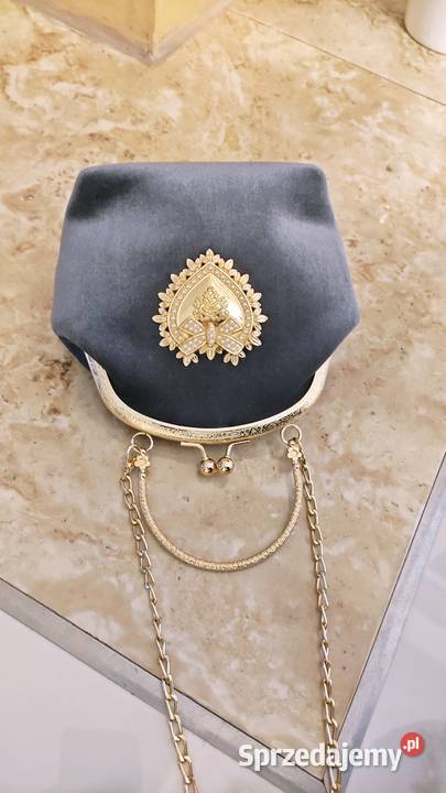 Elegancka szara torebka welur retro na zastrzask Dla kobiet Warszawa