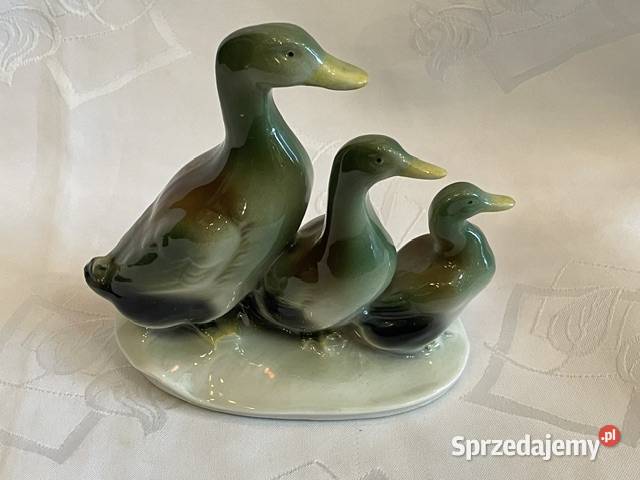 Porcelanowa figurka trzech kaczek NRD GDR Wyposażenie wnętrz małopolskie Kraków