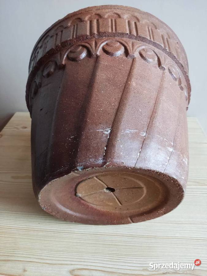 Donica doniczka duża ceramiczna gliniana fi 33