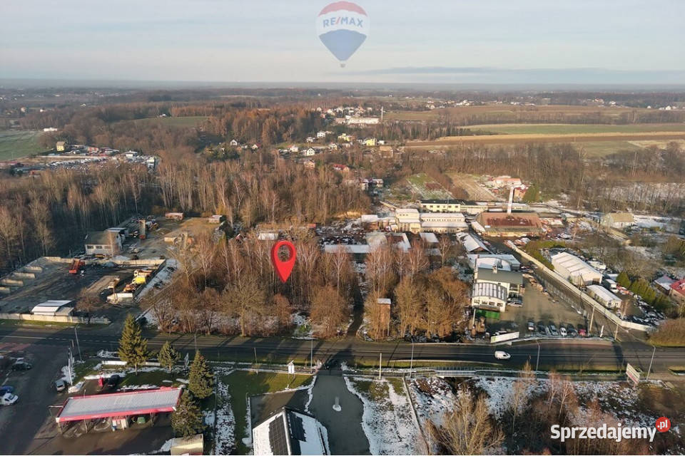 Działka usługowa asfalt