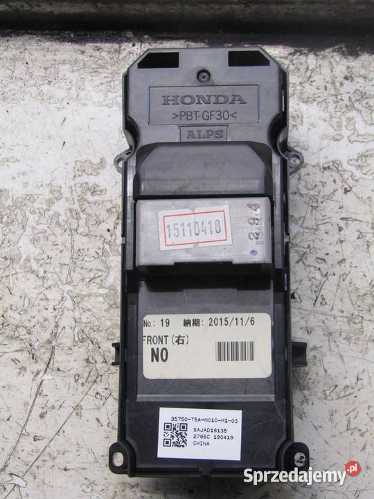 PANEL PRZEŁĄCZNIK SZYB LEWY PRZÓD PRZEDNI HONDA osobowe sprzedam