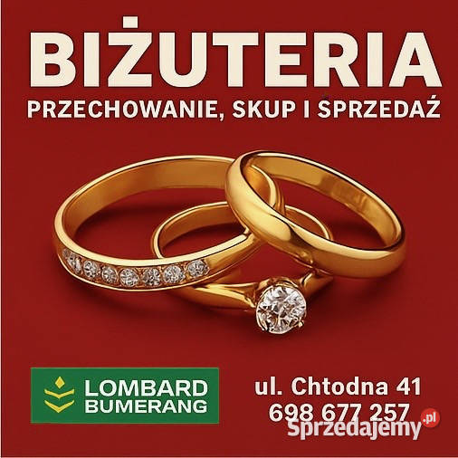 BIŻUTERIA sprzedaż i SKUP Lombard BUMERANG złoto Warszawa