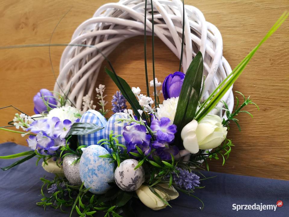 Stroik Wielkanocny na wiklinowym kole świętokrzyskie