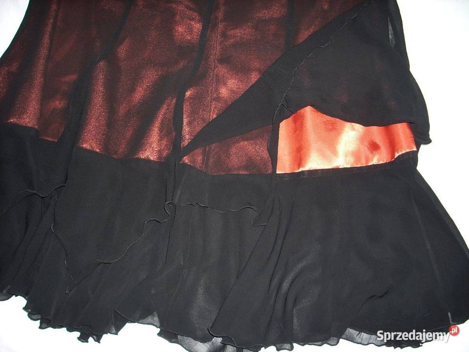 Długa Wizytowa Spódnica J Nowa 42 XL czarny Nowy Sącz