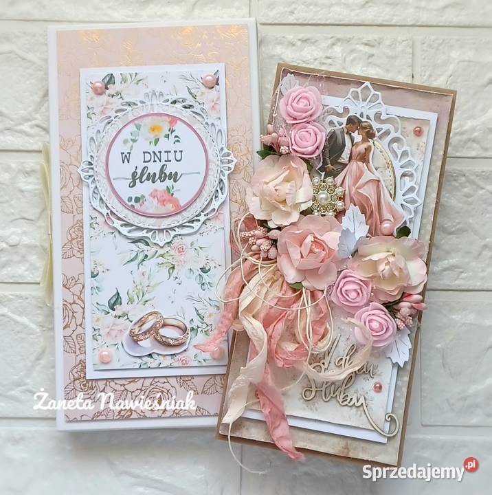 Pamiątka ślubna kartka hand made sprzedam