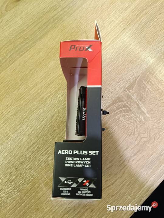 Oświetlenie rowerowe PROX AERO PLUS SET 400Lm Rowery i akcesoria Pruszków
