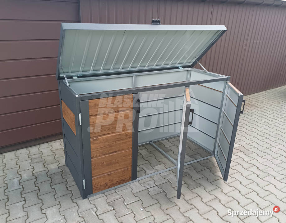 Zabudowa koszy na śmieci wiata śmietnikowa Łuków