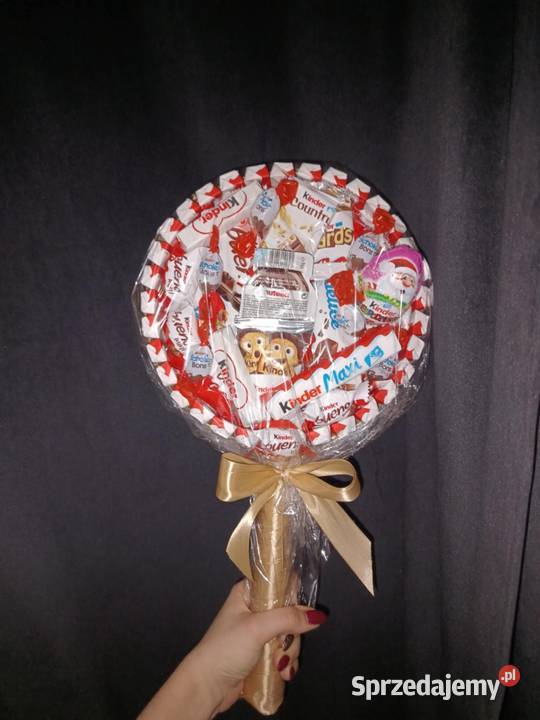 Lizak Kinder Box ze słodyczy Kinder na każdą Rękodzieło sprzedam
