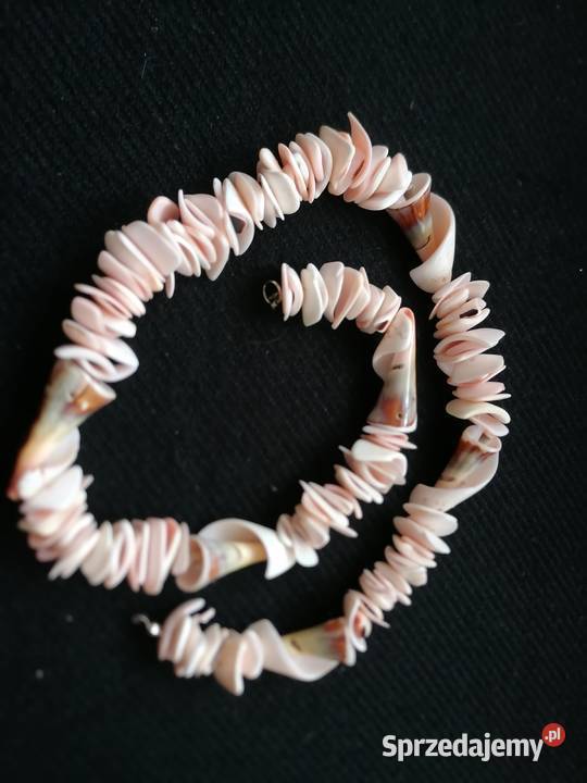 Naszyjnik z naturalnych muszelek długość Łódź