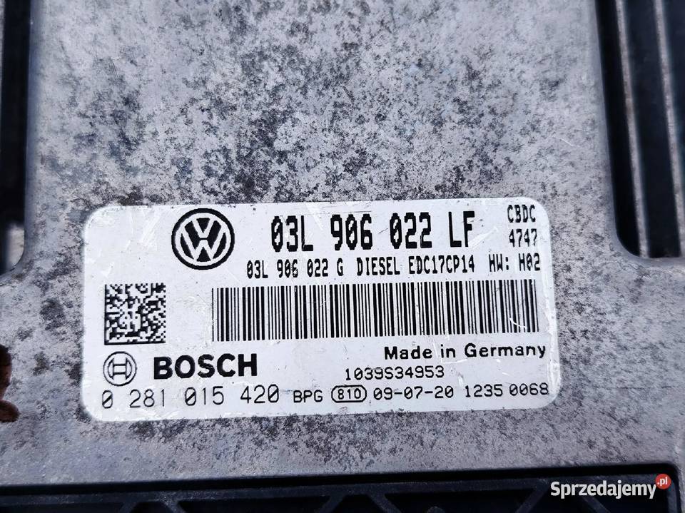 VW Golf VI STEROWNIK KOMPUTER SILNIKA 20TDI Przemęt