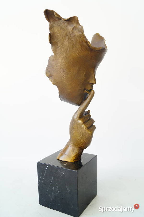 Figura z brązu CISZA maska Gizałki sprzedam