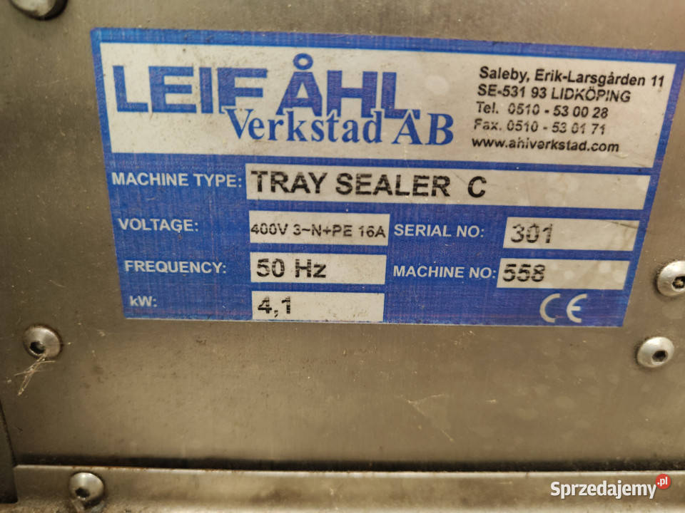Pakowaczka próżniowa LEIFAHL TRAY sealer C z nieuszkodzony Rudno Dolne