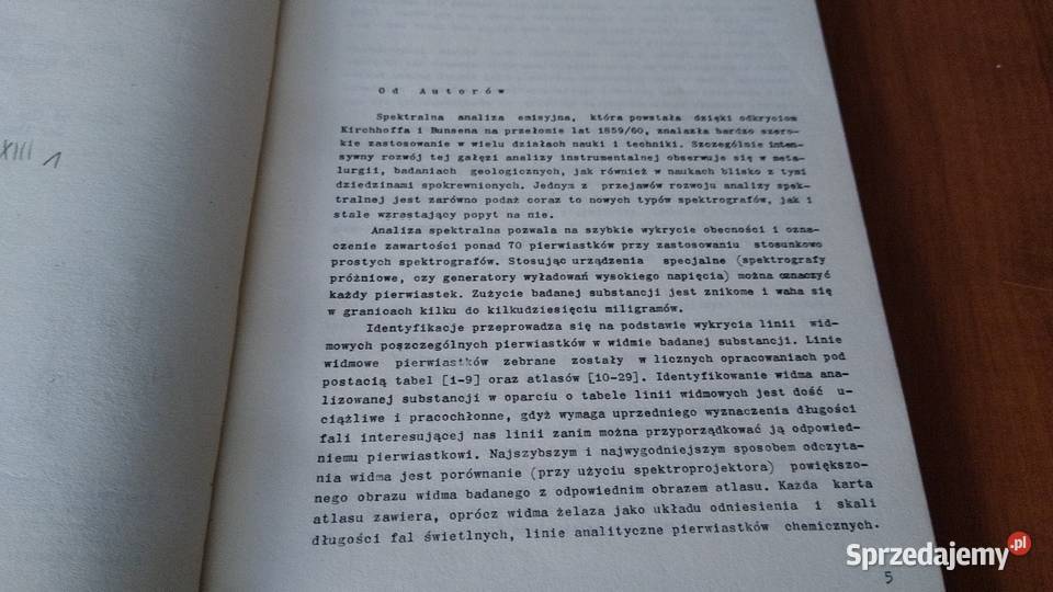 Atlas widm łukowych 70 pierwiastków do Rok wydania 1973 Książki naukowe i popularnonaukowe Gdańsk