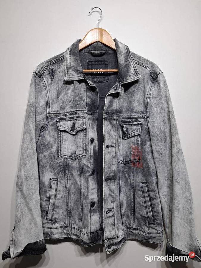 Kurtka M jeansowa Zara Man acid wash przecierana Kraków