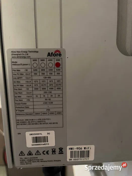Falownik AFORE 5kW 1faz 2MPPT HNS5000TL podkarpackie