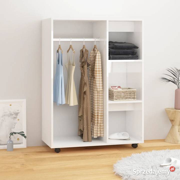 vidaXL Szafa wysoki połysk biała 80x40x110 Pozostałe Warszawa