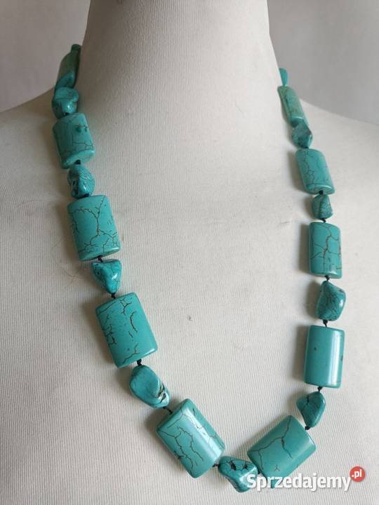 Turkusowy naszyjnik korale kolor turkus Białystok