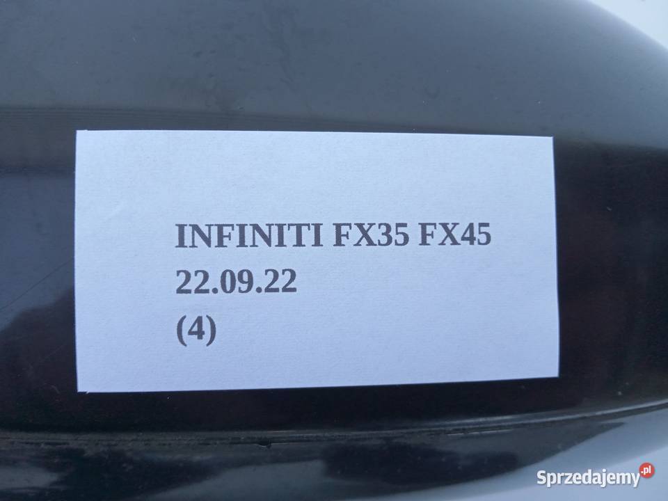 LUSTERKO ZEWNĘTRZNE LEWY PRZÓD INFINITI FX35 Nowy Tomyśl sprzedam