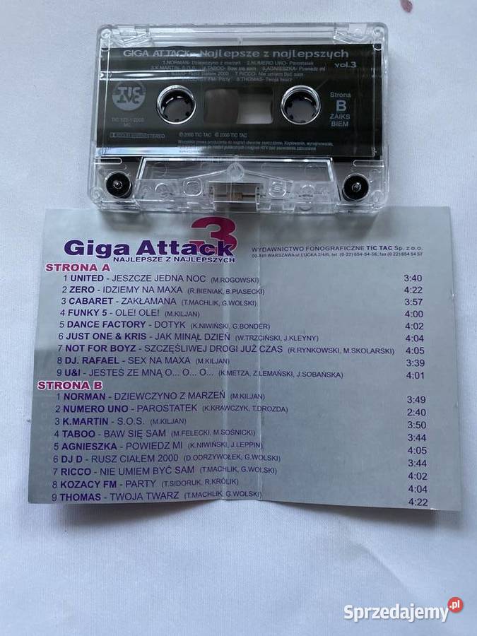 Giga Attack 3Najlepsze z najlepszychkaseta MC Kultura i Rozrywka lubelskie Lublin