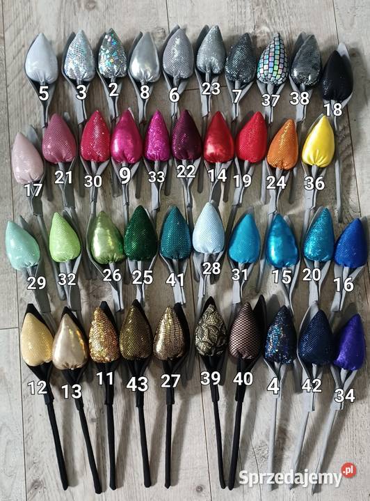 Tulipany glamour błyszczące z materiału prezent Opole