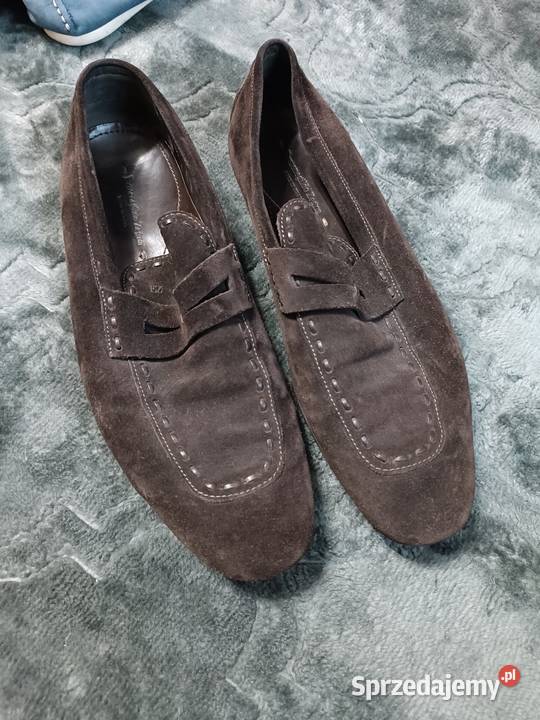 Ermenegildo Zegna loafersy zamszowe Made in Sandały i klapki Katowice sprzedam