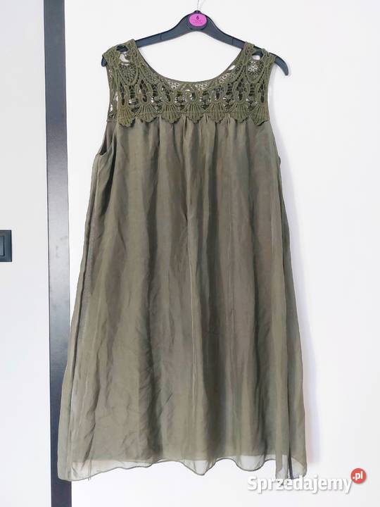 oliwkowa sukienka Solar M 38 sukienka letnia Poznań