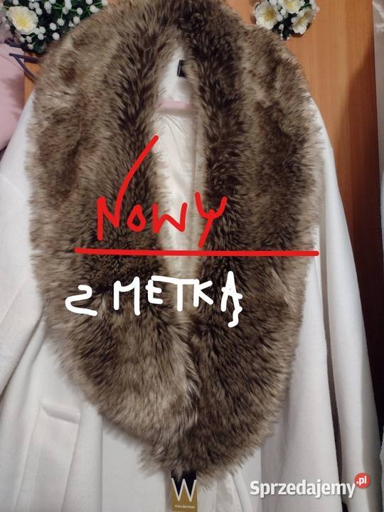 Wytworny FUTRZANY KOŁNIERZszal futerkoetolaNOWY