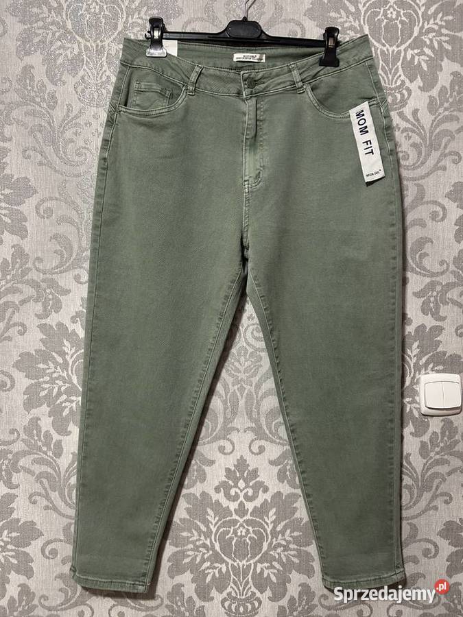 Szałwiowe dżinsy Mom Fit 4XL Moon Girl Rozmiar 48 Warszawa